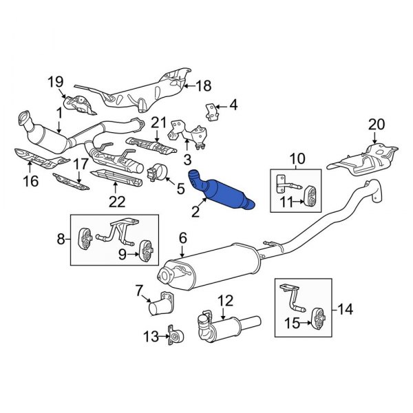 Lincoln OE 8L1Z5E212A Left Catalytic Converter