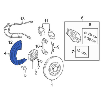 Lincoln OE - Front Left Brake Dust Shield