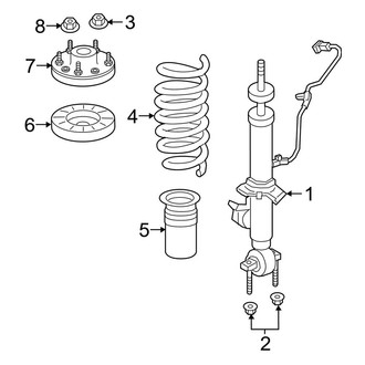 Lincoln OE - Front Suspension - Struts & Components (Continous Damping), (4WD)
