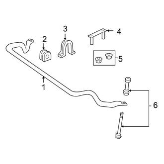 Lincoln OE - Front Suspension - Stabilizer Bar & Components (4WD)