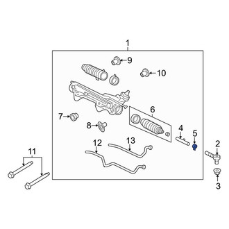 Lincoln OE - Inner Steering Tie Rod Nut