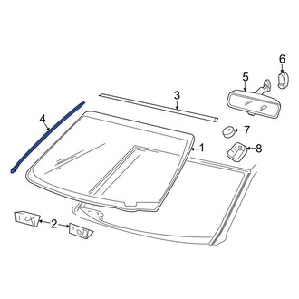 Lincoln OE - Left Windshield Frame Weatherstrip Seal