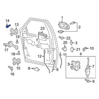 Lincoln OE - Upper Door Hinge Bolt