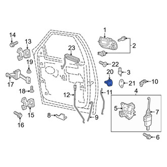Lincoln OE - Rear Door Lock Striker Plate