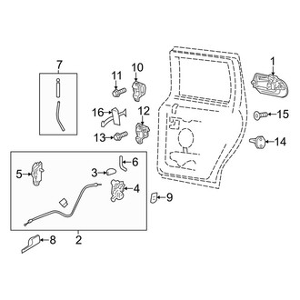 Lincoln OE - Rear Door - Lock & Hardware (Base)