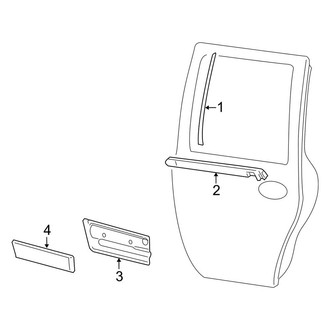 Lincoln OE - Rear Door - Exterior Trim (L)