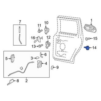 Lincoln OE - Rear Door Lock Striker Plate