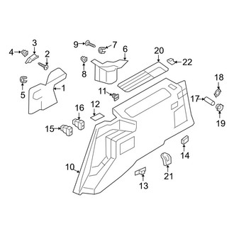 Lincoln OE - Quarter Panel - Interior Trim (Passenger Side), (Reserve / Select)