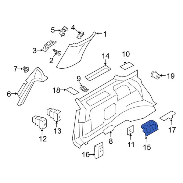 Interior Quarter Panel Cup Holder