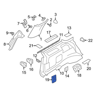 Lincoln OE - Rear Left Interior Quarter Panel Trim Panel Access Cover