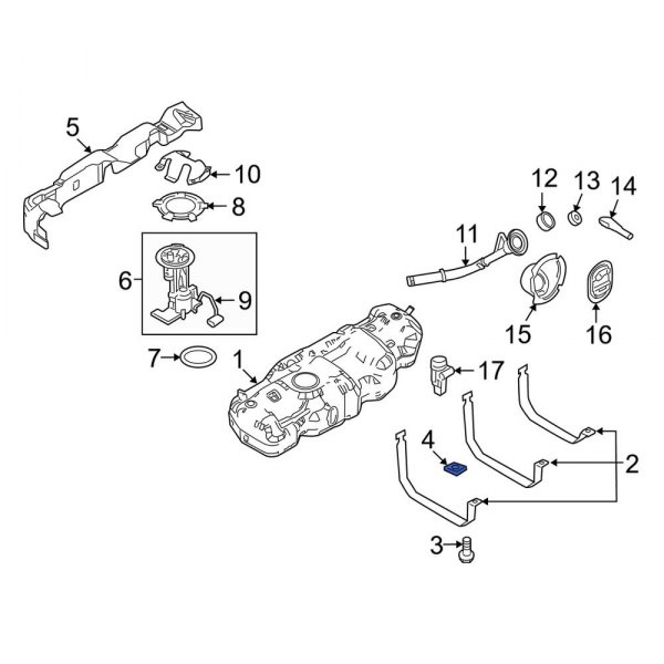 Fuel Tank Strap Nut