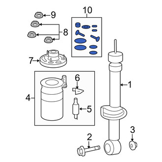 Lincoln OE - Air Suspension Compressor Line Overhaul Kit