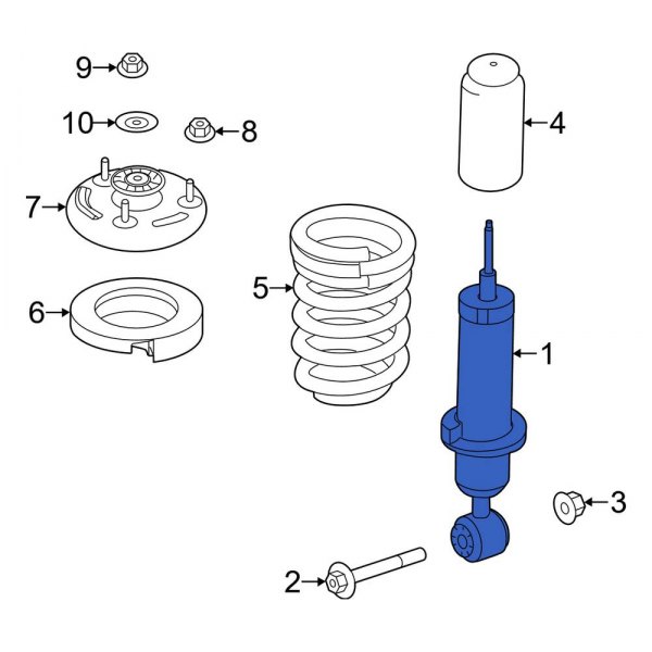 Lincoln OE EL1Z18125A Rear Suspension Shock Absorber