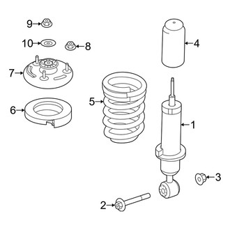 Lincoln OE - Rear Suspension - Shocks & Components (With Load Leveling, W/O Continuous Damping)