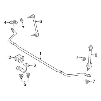 Lincoln OE - Rear Suspension - Stabilizer Bar & Components