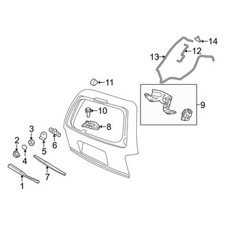 Lincoln OE - Lift Gate - Wiper & Washer Components