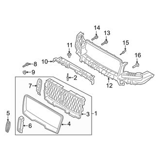 Lincoln OE - Front Bumper & Grille - Grille & Components