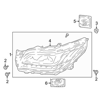 Lincoln OE - Front Lamps - Headlamp Components