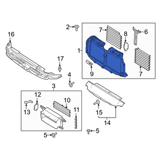 Lincoln OE - Front Upper Radiator Shutter Assembly
