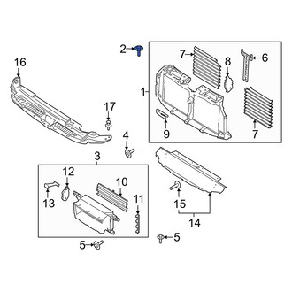 Lincoln OE - Upper Radiator Shutter Assembly Bolt