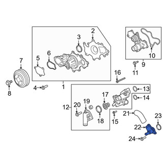 Lincoln OE - Engine Coolant Outlet Flange
