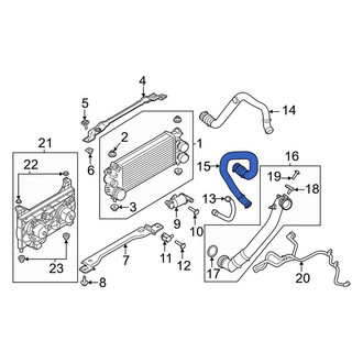 Lincoln OE - Right Lower Intercooler Pipe