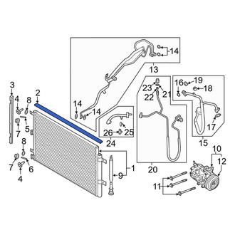 Lincoln OE - Upper A/C Condenser Seal