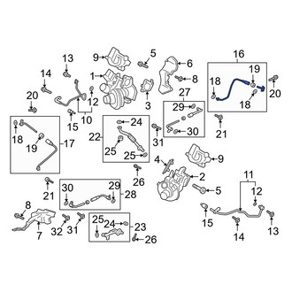 Lincoln OE - Right Turbocharger Coolant Line