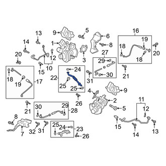 Lincoln OE - Right Turbocharger Oil Line