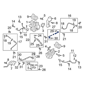 Lincoln OE - Right Turbocharger Coolant Line