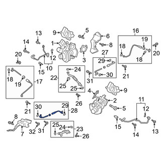 Lincoln OE - Left Turbocharger Coolant Line