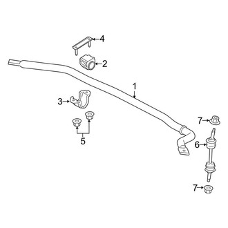 Lincoln OE - Front Suspension - Stabilizer Bar & Components (RWD)