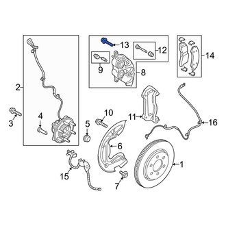 Lincoln OE - Disc Brake Caliper Anchor Plate Bolt