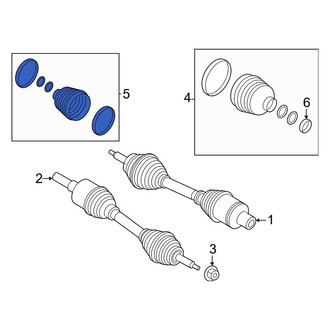 Lincoln OE - Front Inner CV Joint Boot Kit