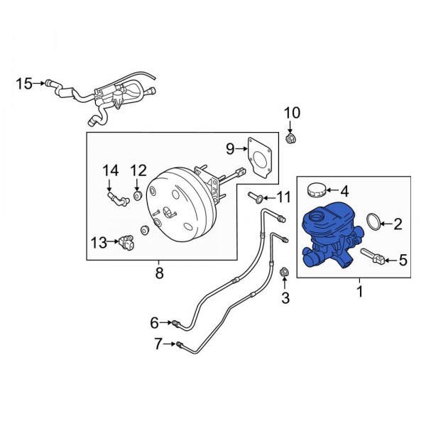 Lincoln OE JL3Z2140A Brake Master Cylinder