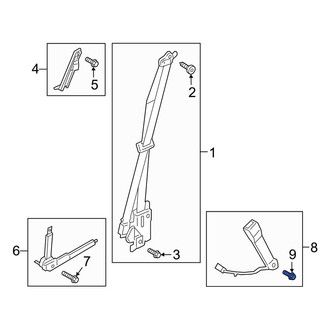Lincoln OE - Right Seat Belt Receptacle Bolt