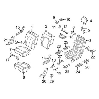 Lincoln OE - Seats & Tracks - Second Row Seats (40/20/40 Outer Seats)
