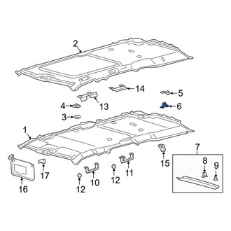 Lincoln OE - Rear Headliner Clip