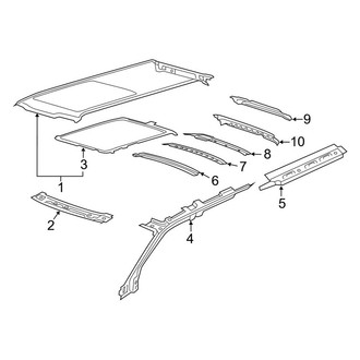 Lincoln OE - Roof & Components (With Panoramic Roof), (L Black Label / L Reserve)