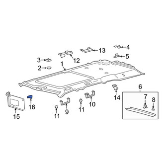 Lincoln OE - Left Sun Visor Holder