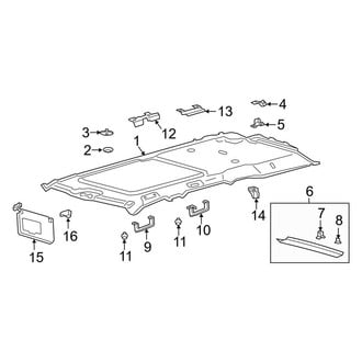 Lincoln OE - Roof - Interior Trim (With Panoramic Roof), (L Black Label / L Select)