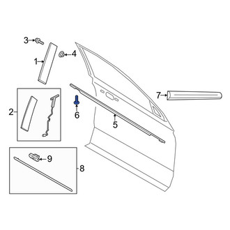 Lincoln OE - Door Belt Molding Screw