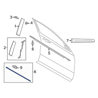 Lincoln OE - Front Right Door Molding