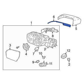 Lincoln OE - Front Right Door Mirror Trim Ring
