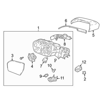 Lincoln OE - Front Door - Outside Mirrors (With Side Camera), (Black Label / L Black Label / L Select / Premiere / Select)