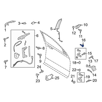 Lincoln OE - Upper Outer Door Hinge Bolt