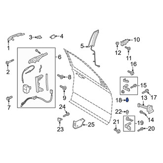 Lincoln OE - Upper Outer Door Hinge Bolt
