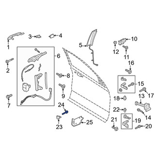 Lincoln OE - Lower Door Lock Striker Plate Bolt