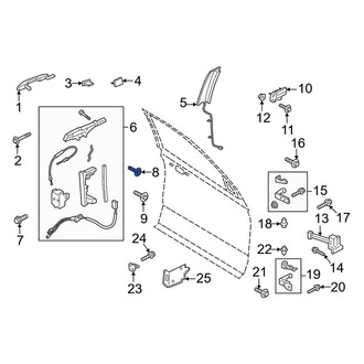 Lincoln OE - Front Inner Upper Door Latch Screw