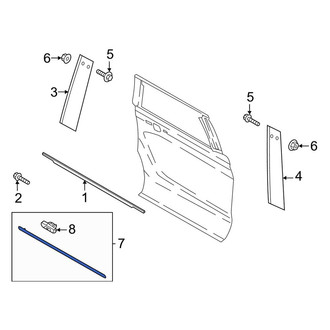 Lincoln OE - Front Right Door Molding